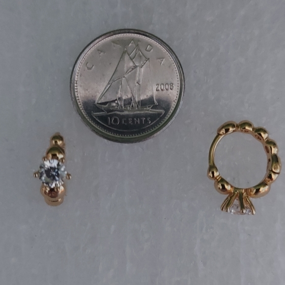 24k Gold Plated Huggie Earrings - Picture 6 of 6